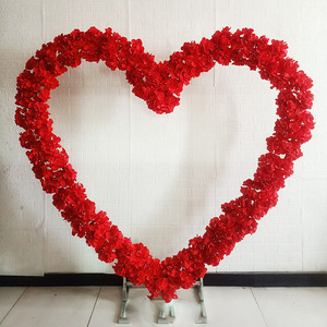 Wedding Arch Props Grid Heart-shaped Arch Wrought Iron Geometric Shelf Party Stage <b>Backdrop</b> Flower Arrangement Decoration <b>Frame</b> - Product Image 6