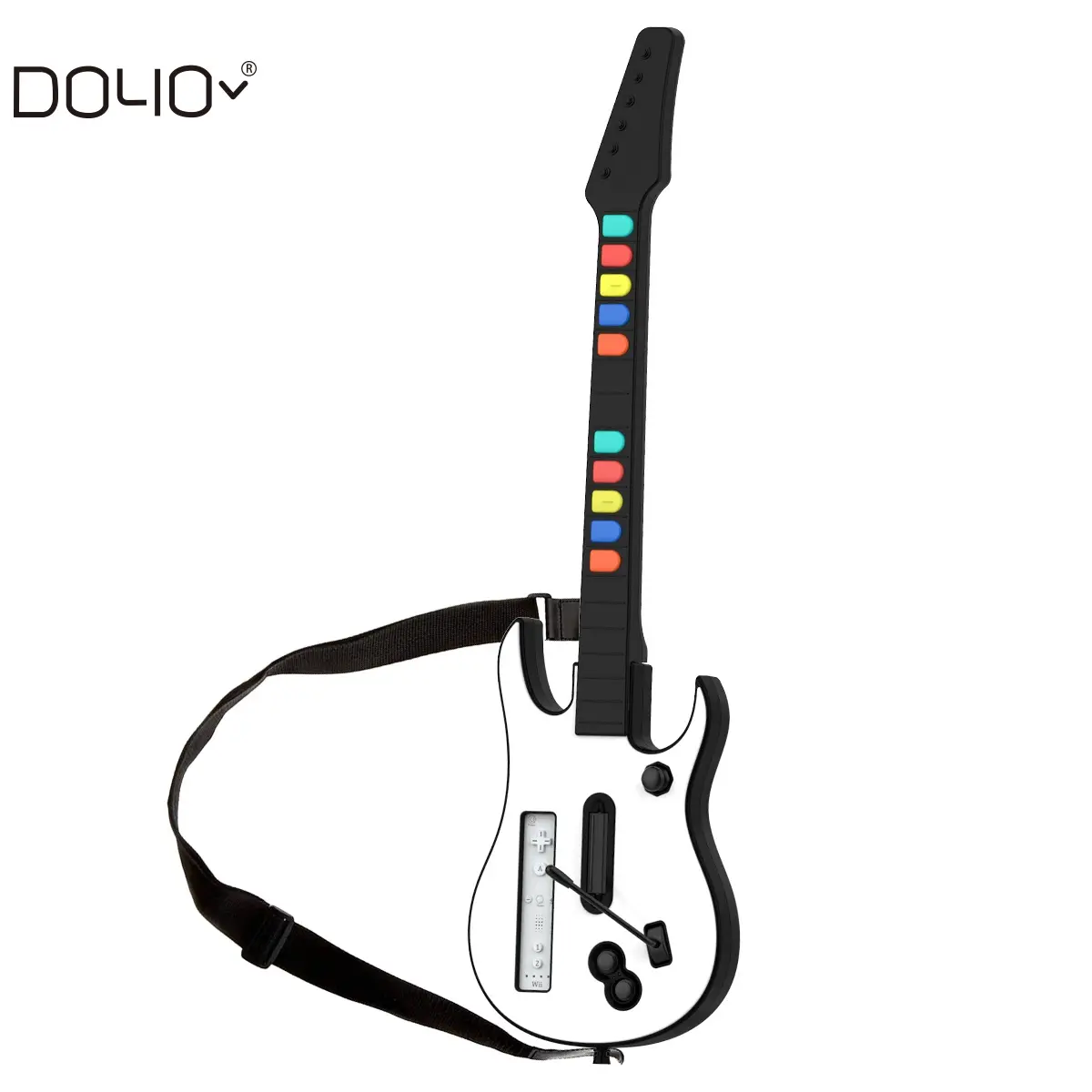 Guitarra sem fio para wii, guitarra de herói e banda de rock, jogos de cor branca