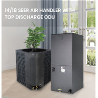 Descarga superior 13 14 16 18 VIDENTE Controlador de aire AHU 18000Btu-60000Btu R410a Inversor Bomba de calor Unidad de manejo de aire 3 4 5 Ton