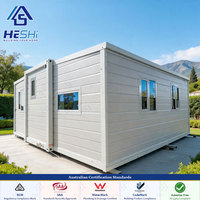 Maison conteneur préfabriquée extensible 3 chambres 2 salles de bain, plafond 2,4 m, 20, 30, 40 pieds, conforme aux normes australiennes pour village d'âges mûrs