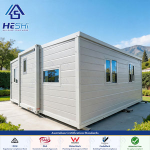 Maison conteneur préfabriquée extensible 3 chambres 2 salles de bain, plafond 2,4 m, 20, 30, 40 pieds, conforme aux normes australiennes pour village d'âges mûrs - Product Image 1
