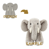 Porte-clés personnalisé en peluche singe avec doublure en nylon et maille longue, design brodé