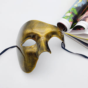 Máscara de Media <span class=keywords><strong>Cara</strong></span> de Alta Calidad para <span class=keywords><strong>Halloween</strong></span>, Estilo Veneciano, con Diseño de Ilusión Óptica Pintado, Decoración para Fiestas y Celebraciones - Product Image 5