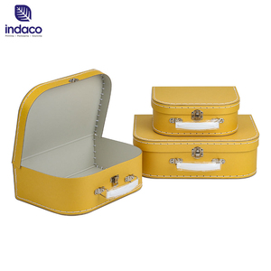 2026 High quality yellow children's <b>Christmas</b> gift with printed cardboard luggage with handles wholesale - Product Image 5