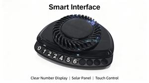 מפזר ארומתרפיה לרכב עם מספרים משולבים, מופעל על ידי אנרגיה סולארית, ללא ריח, מסתובב, עשוי פלסטיק. - Product Image 2