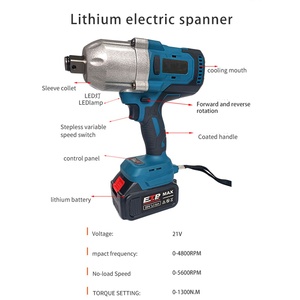 NEOBRISKEN 1300N.m Power Impact <b>Wrench</b> 1/2 Brushless N434 Impact <b>Wrench</b> Socket Set 3/8 Impact <b>Wrench</b> Cordless N434 - Product Image 4