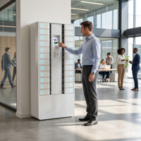 Casier intelligent TEC 24 baies pour la gestion des appareils IoT avec accès RFID/HID, surveillance à distance et charge Type-C PD65W, prise secteur AC
