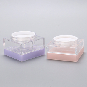 Mỹ Phẩm Trang Điểm Bột Bao Bì <span class=keywords><strong>Container</strong></span> Vuông Rỗng Nhựa Lỏng Bột Jar Với Sifter - Product Image 2