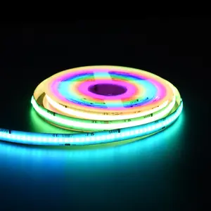 Trong kho địa chỉ COB LED Strip ánh sáng 630 LED/M rgbic Băng linh hoạt Ribbon Led RGB đuổi chạy nước cho trang trí
