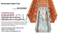 Tray Kabel Konstruksi Industri Anti-Korosi dari Baja Galvanis/Stainless Steel/Aluminium Berlubang untuk Pemasangan Kabel