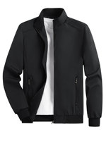 Harga Grosir Jaket Bomber Kasual Pria Musim Semi Bahan Kanvas Logo Depan Custom Berkualitas Tinggi Tahan Air & Tahan Angin