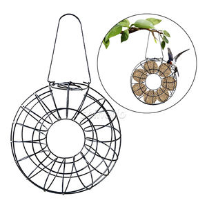 Fat Ball Birds Feeder Dumpling Grease Ball Holder Colgante al aire libre Malla de metal Alimentación Wild Birds Grease Holder Birds Feeder - Product Image 3