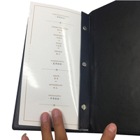 Porte-menus de restaurant A5 gaufré recto-verso, porte-menus de restaurant en cuir A4