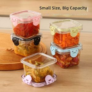 Portable Transparent Divided Food Container Food Safe Mini Fridge Organizer for Fruit <b>Pickle</b> Sauce Kid Snack Outdoor <b>Packing</b> - Product Image 1