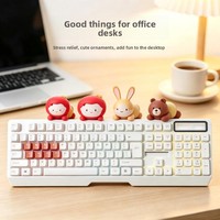 Cute Keyboard Lying Figurine Mini Desktop Ornament for Gaming Keyboard Gaming Desk Computer Accessories