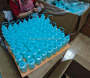 Botella <span class=keywords><strong>de</strong></span> Plástico Multifuncional <span class=keywords><strong>de</strong></span> 250 ml con Boca Estrecha Curva, Botella <span class=keywords><strong>de</strong></span> Lavado para Laboratorio, Jardinería, Uso en Belleza y Pestañas, en Oferta - Product Image 4