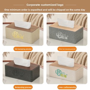 Living roomfor homehotel leather tissue box modern casual office commercial paper drawer - Product Image 3