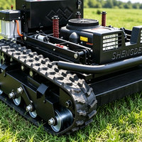 Tondeuse à gazon à essence coupe-herbe télécommandé avec moteur Loncin de 764cc pour végétation de verger terrain rugueux