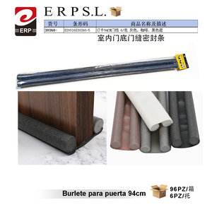 Bouchon d'étanchéité 94 cm gris café noir mélangé, lot de 6 pour le bas de porte - Product Image 2