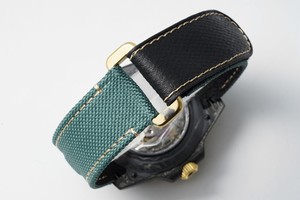 定制标志奢华运动男装多功能计时手表碳纤维表壳陶瓷带帆布指针防水发光 - Product Image 6