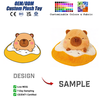 Peluche Capybara Donut Mignonne Personnalisable, Jouet en Peluche Kawaii, Cadeaux d'Anniversaire et de Fêtes, Vente en Gros OEM ODM
