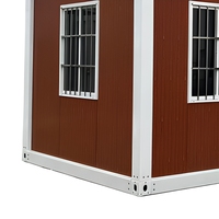 Maison conteneur extensible de 40 pieds, structure en acier, cabine modulaire préfabriquée, double porte, fenêtre grillagée pour usage hôtelier et en camping