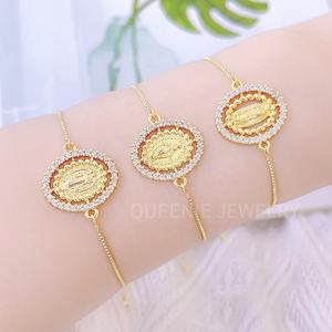 Pulsera religiosa personalizada de Benitosan Benitos, pulsera chapada en oro de 18 quilates, regalos de Navidad, regalos de cumpleaños - Product Image 4