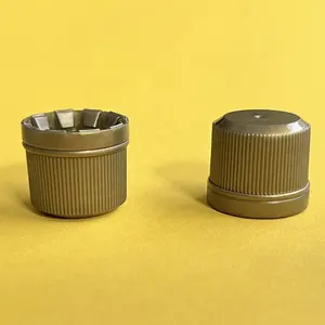 18 mm gold PP Ribbed Tamper Proof Caps for mini liquor bottle