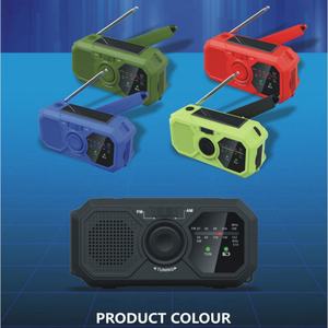 Nueva Radio de Emergencia Multifuncional AM/FM/WB con Manivela de Carga Solar, Linterna y Banco de Energía - Product Image 4