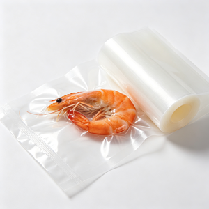 ฟิล์มพลาสติกใสแบบม้วนสำหรับบรรจุภัณฑ์อาหาร เช่น กุ้ง อาหารทะเล ขนมปัง และเบเกอรี่ - Product Image 1