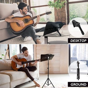 Support de <span class=keywords><strong>musique</strong></span> en métal portable Instruments de <span class=keywords><strong>musique</strong></span> détachables pour piano <span class=keywords><strong>violon</strong></span> guitare partitions noir - Product Image 3