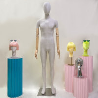 Maniquí masculino de lujo con cabeza, pantalla de cuerpo completo, forma de Torso, tela de lino, modelo de fibra de vidrio para tienda de ropa