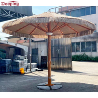 Glamping parasol en paille synthétique plage jardin extérieur jardin central parasol parasols de plage avec glands