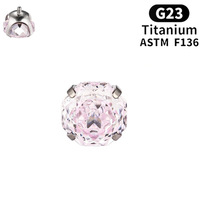 Anting Titanium Zirkon Murni Advanced Sense G23 Titanium Alloy Millennium Rose Ear Bone Flower Nail DIY Unisex untuk Tindik Telinga