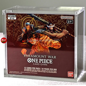 SHP UV Clear Acrylic English <span class=keywords><strong>Booster</strong></span> Box Display JUEGO DE CARTAS DE UNA PIEZA [] Two Legends <span class=keywords><strong>Booster</strong></span> Box Magnet Lid Protector Case - Product Image 1
