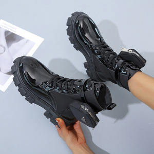 Botas Cortas de Plataforma con Cordones y Punta Redonda, Modelo 2026, Talla Grande, para <span class=keywords><strong>Mujer</strong></span>, Estilo Británico, Botas <span class=keywords><strong>Martens</strong></span> Modernas para <span class=keywords><strong>Mujer</strong></span> - Product Image 5