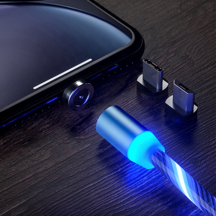 Amazon светодиодный течет с магнитным Usb кабель светящийся чехол для телефона с магнитным зарядный кабель для Ios Micro Usb Type-C