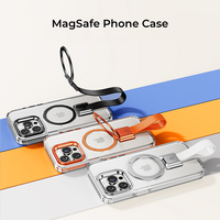 Nouveau design Housse de protection antichoc Étuis magnétiques pour téléphone portable de luxe avec anneau de sangle Béquille pour iPhone