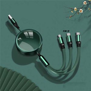 สายชาร์จแบบพกพา 3 in 1 สำหรับ iPhone, Micro B และ USB-C แบบยืดหดได้ ขายส่ง - Product Image 6