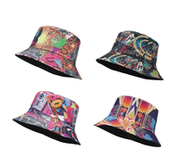 Chapeaux seau pour femmes, enfants, adultes, unisexe, coton imprimé uni, style d'été, vente en gros d'emballages