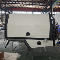 Galerie de toit en aluminium pour boîte à outils d'aventure en plein air avec couvercle de tonneau, auvent de plateau Ute pour le camping