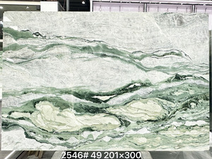 Dalles de marbre vert poli en quartzite vert Victoria de luxe, grandes dalles, pour murs et sols, quartzite premium pour comptoirs de cuisine - Product Image 4