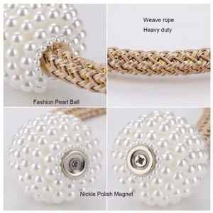 2PCS Pearl Magnetic Curtain <b>Clip</b> Curtain Holders Tie Back <b>Buckle</b> <b>Clips</b> Hanging Ball <b>Buckle</b> Tie Back Curtain Decor Accessories - Product Image 2