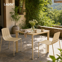 Ensemble de bistrot d'extérieur en aluminium, résistant à la rouille, style minimaliste, pour hôtel, villa, café, extérieur