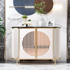 Aparador de Lujo Ligero Color Taupe, Mueble de Almacenamiento para Sala de Estar, Muebles Modernos para el Hogar - Product Image 4