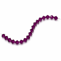 Perles en résine d'améthyste facettées à double pointe de 4 mm pour la fabrication de bijoux et les projets de perlage