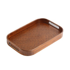 Bamboo Lacquer <b>Tea</b> <b>Tray</b> With Handle For <b>Tea</b> Serving And Dry Brewing Table - Product Image 5