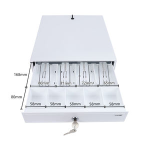 Cajón <span class=keywords><strong>de</strong></span> <span class=keywords><strong>Dinero</strong></span> Comercial <span class=keywords><strong>para</strong></span> Punto <span class=keywords><strong>de</strong></span> Venta con 4 Compartimentos <span class=keywords><strong>para</strong></span> Billetes y 5 <span class=keywords><strong>para</strong></span> Monedas, Certificación CE, FCC y RoHS, Apertura Automática, <span class=keywords><strong>para</strong></span> Supermercados, Comercios y Restaurantes - Product Image 3