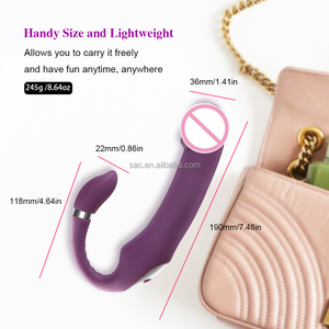 SacKnove Vibratore Dildo Riscaldante Doppio per Adulti, Stimolatore Anale e Vaginale, Punto G e Clitoride, Giocattolo Sessuale per Donne, Lesbiche e Coppie - Product Image 3