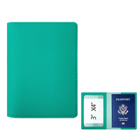 Nuevo Porta Pasaportes de Cuero PU Premium Personalizado con Logotipo, Anti-Robo, Impermeable, Cartera de Viaje, Funda Protectora